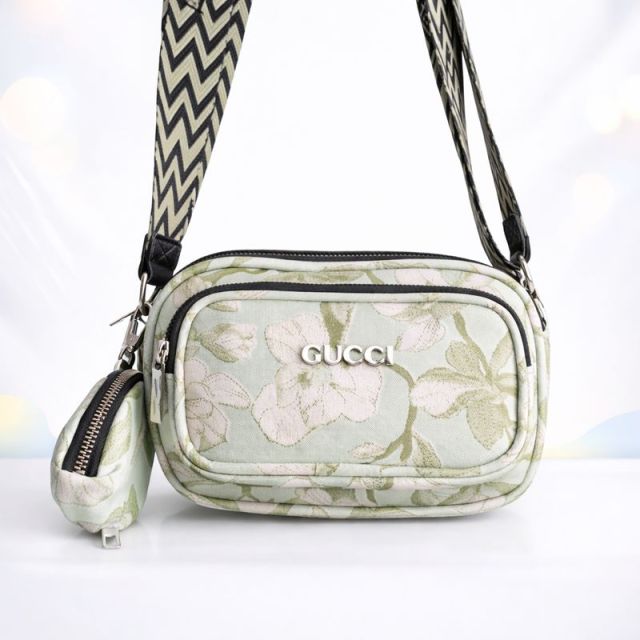 Floral Printed Crossbody Sling Bag for Women with Mini Pouch