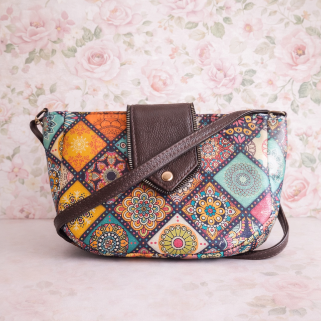 Multicolor Ethnic Printed Sling Bag for Women