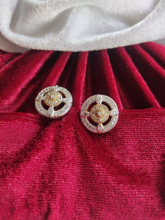Luxury AD Circle Designer Stud Earrings